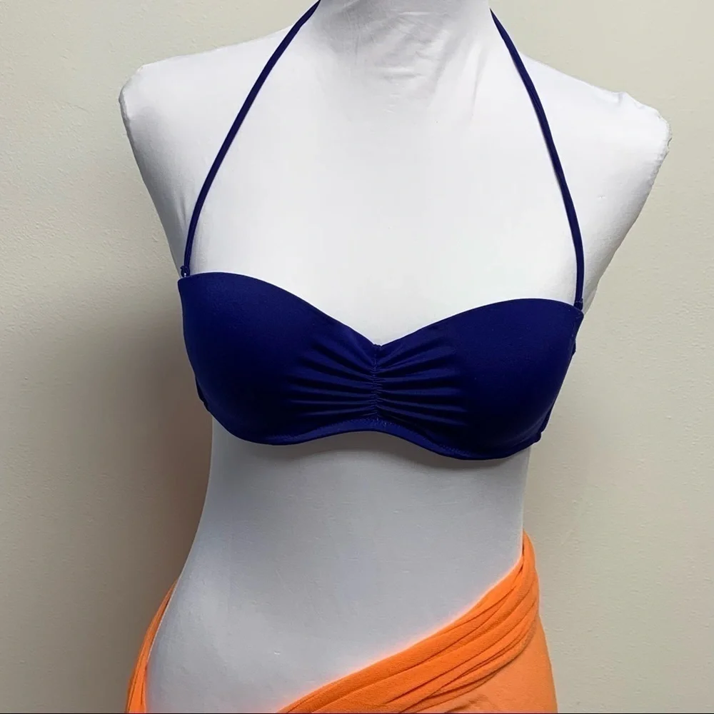 Victoria's Secret Size 34B Blue Bikini Swim Top